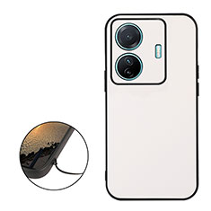 Coque Luxe Cuir Housse Etui B06H pour Vivo T1 Pro 5G Blanc