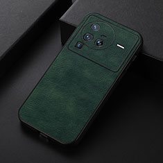 Coque Luxe Cuir Housse Etui B06H pour Vivo X80 Pro 5G Vert