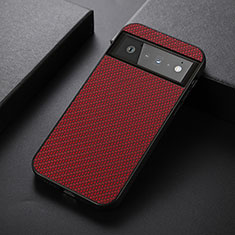 Coque Luxe Cuir Housse Etui B07H pour Google Pixel 6 5G Rouge