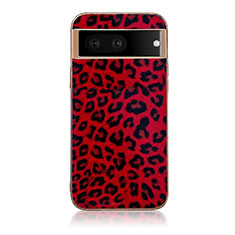 Coque Luxe Cuir Housse Etui B07H pour Google Pixel 7 5G Rouge