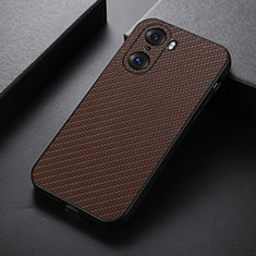 Coque Luxe Cuir Housse Etui B07H pour Huawei Honor 60 Pro 5G Marron