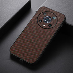 Coque Luxe Cuir Housse Etui B07H pour Huawei Honor Magic4 Pro 5G Marron