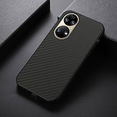 Coque Luxe Cuir Housse Etui B07H pour Huawei P50 Noir