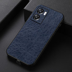 Coque Luxe Cuir Housse Etui B07H pour Oppo A57 5G Bleu