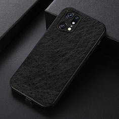 Coque Luxe Cuir Housse Etui B07H pour Oppo Find X5 Pro 5G Noir