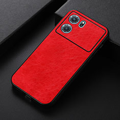 Coque Luxe Cuir Housse Etui B07H pour Oppo K10 5G Rouge