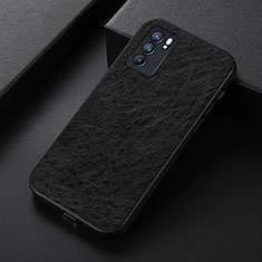 Coque Luxe Cuir Housse Etui B07H pour Oppo Reno6 5G Noir