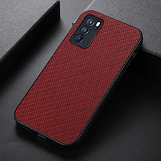 Coque Luxe Cuir Housse Etui B07H pour Oppo Reno6 Pro 5G India Rouge