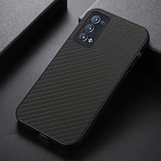 Coque Luxe Cuir Housse Etui B07H pour Oppo Reno6 Pro+ Plus 5G Noir