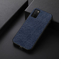 Coque Luxe Cuir Housse Etui B07H pour Samsung Galaxy M02s Bleu