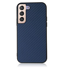 Coque Luxe Cuir Housse Etui B07H pour Samsung Galaxy S21 Plus 5G Bleu