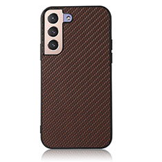 Coque Luxe Cuir Housse Etui B07H pour Samsung Galaxy S22 5G Marron