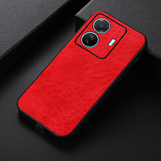 Coque Luxe Cuir Housse Etui B07H pour Vivo T1 5G Rouge