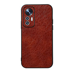 Coque Luxe Cuir Housse Etui B07H pour Xiaomi Mi 12 5G Marron