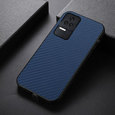 Coque Luxe Cuir Housse Etui B07H pour Xiaomi Poco F4 5G Bleu