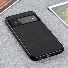 Coque Luxe Cuir Housse Etui B08H pour Google Pixel 6 5G Noir