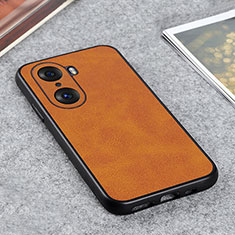 Coque Luxe Cuir Housse Etui B08H pour Huawei Honor 60 5G Marron