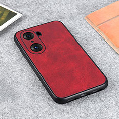 Coque Luxe Cuir Housse Etui B08H pour Huawei Honor 60 Pro 5G Rouge