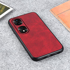 Coque Luxe Cuir Housse Etui B08H pour Huawei Honor 70 Pro+ Plus 5G Rouge