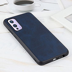 Coque Luxe Cuir Housse Etui B08H pour OnePlus 9 5G Bleu