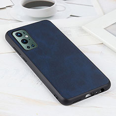 Coque Luxe Cuir Housse Etui B08H pour OnePlus 9 Pro 5G Bleu