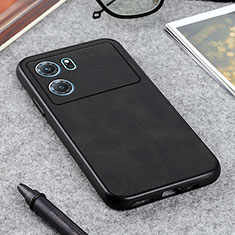 Coque Luxe Cuir Housse Etui B08H pour Oppo K10 5G Noir