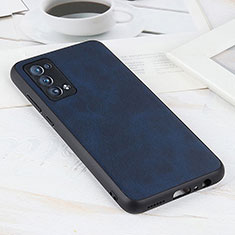 Coque Luxe Cuir Housse Etui B08H pour Oppo Reno6 Pro 5G Bleu