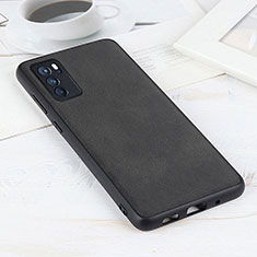 Coque Luxe Cuir Housse Etui B08H pour Oppo Reno6 Pro 5G India Noir