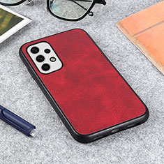 Coque Luxe Cuir Housse Etui B08H pour Samsung Galaxy A23 4G Rouge