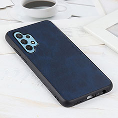 Coque Luxe Cuir Housse Etui B08H pour Samsung Galaxy A32 4G Bleu