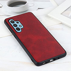 Coque Luxe Cuir Housse Etui B08H pour Samsung Galaxy A32 5G Rouge