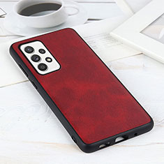 Coque Luxe Cuir Housse Etui B08H pour Samsung Galaxy A52s 5G Rouge