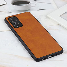 Coque Luxe Cuir Housse Etui B08H pour Samsung Galaxy A72 5G Marron