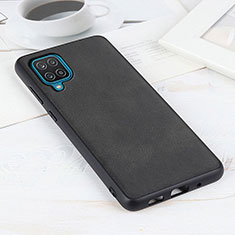 Coque Luxe Cuir Housse Etui B08H pour Samsung Galaxy M12 Noir