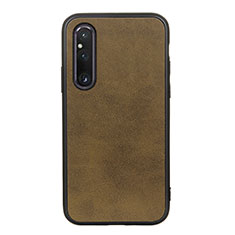 Coque Luxe Cuir Housse Etui B08H pour Sony Xperia 1 V Vert