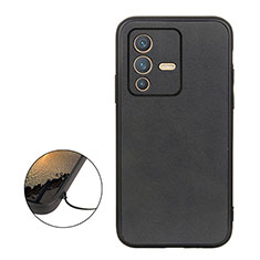 Coque Luxe Cuir Housse Etui B08H pour Vivo V23 5G Noir