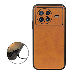 Coque Luxe Cuir Housse Etui B08H pour Vivo X Note Marron