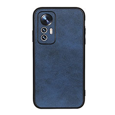 Coque Luxe Cuir Housse Etui B08H pour Xiaomi Mi 12 Lite 5G Bleu