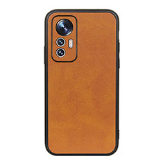 Coque Luxe Cuir Housse Etui B08H pour Xiaomi Mi 12 Lite 5G Marron