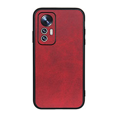 Coque Luxe Cuir Housse Etui B08H pour Xiaomi Mi 12 Lite 5G Rouge