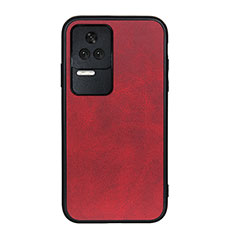 Coque Luxe Cuir Housse Etui B08H pour Xiaomi Redmi K40S 5G Rouge