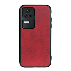 Coque Luxe Cuir Housse Etui B08H pour Xiaomi Redmi K50 5G Rouge