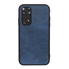 Coque Luxe Cuir Housse Etui B08H pour Xiaomi Redmi Note 11 4G (2022) Bleu