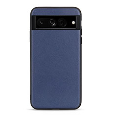 Coque Luxe Cuir Housse Etui B10H pour Google Pixel 7 Pro 5G Bleu