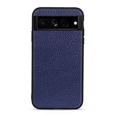 Coque Luxe Cuir Housse Etui B11H pour Google Pixel 7 Pro 5G Bleu