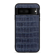 Coque Luxe Cuir Housse Etui B12H pour Google Pixel 7 5G Bleu