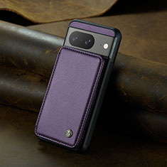 Coque Luxe Cuir Housse Etui C01S pour Google Pixel 8 5G Violet