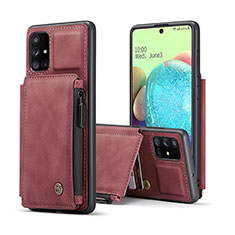 Coque Luxe Cuir Housse Etui C01S pour Samsung Galaxy A71 4G A715 Rouge