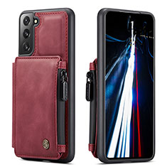 Coque Luxe Cuir Housse Etui C01S pour Samsung Galaxy S23 Plus 5G Rouge