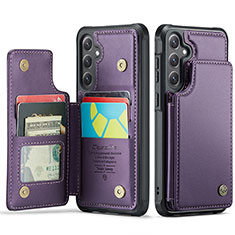 Coque Luxe Cuir Housse Etui C01S pour Samsung Galaxy S24 Plus 5G Violet